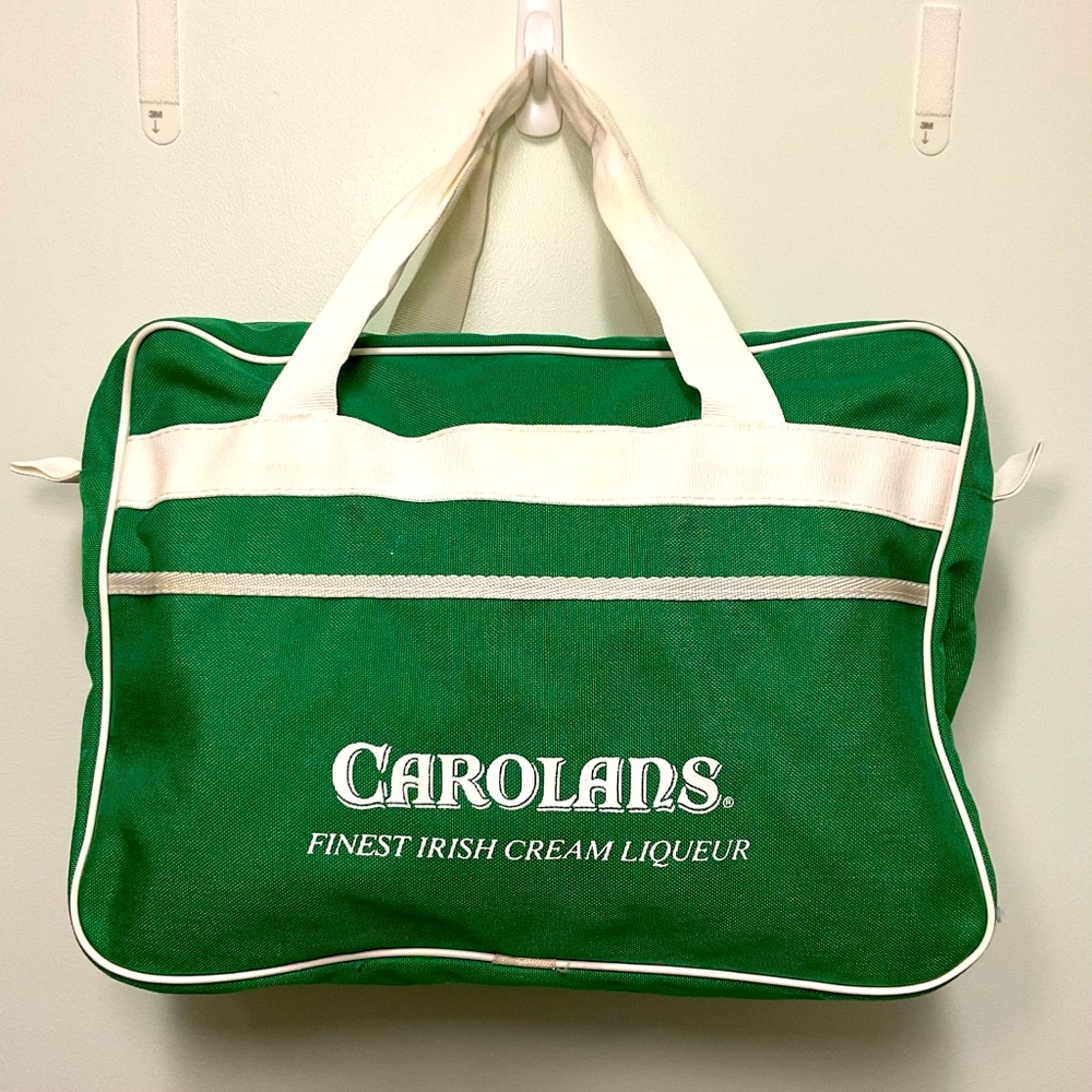 Vintage RARE Carolans Irish Cream Liquor Advertisement Travel Bag